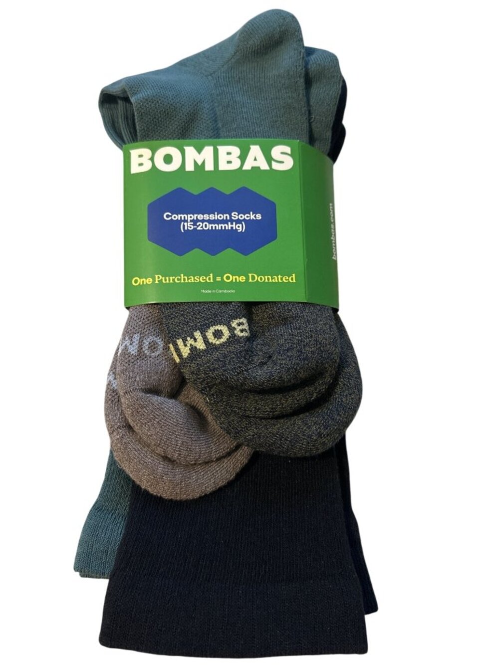 Bombas Compression Socks 15-20mmHg Large Multi-Color Midweight - Picture 4 of 4